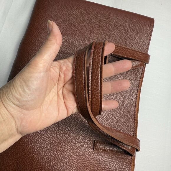 Vince Camuto Luck Brown Black Vegan Leather Tote Bag - Picture 6 of 7